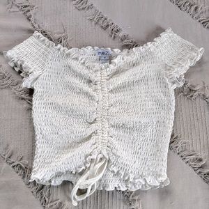 Off-the-shoulder Crop Top